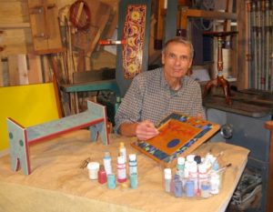 Eberhard Eichner in his studio