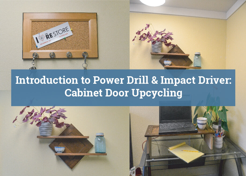 Collage of projects you can make in the Intro to Power Drill & Driver workshop