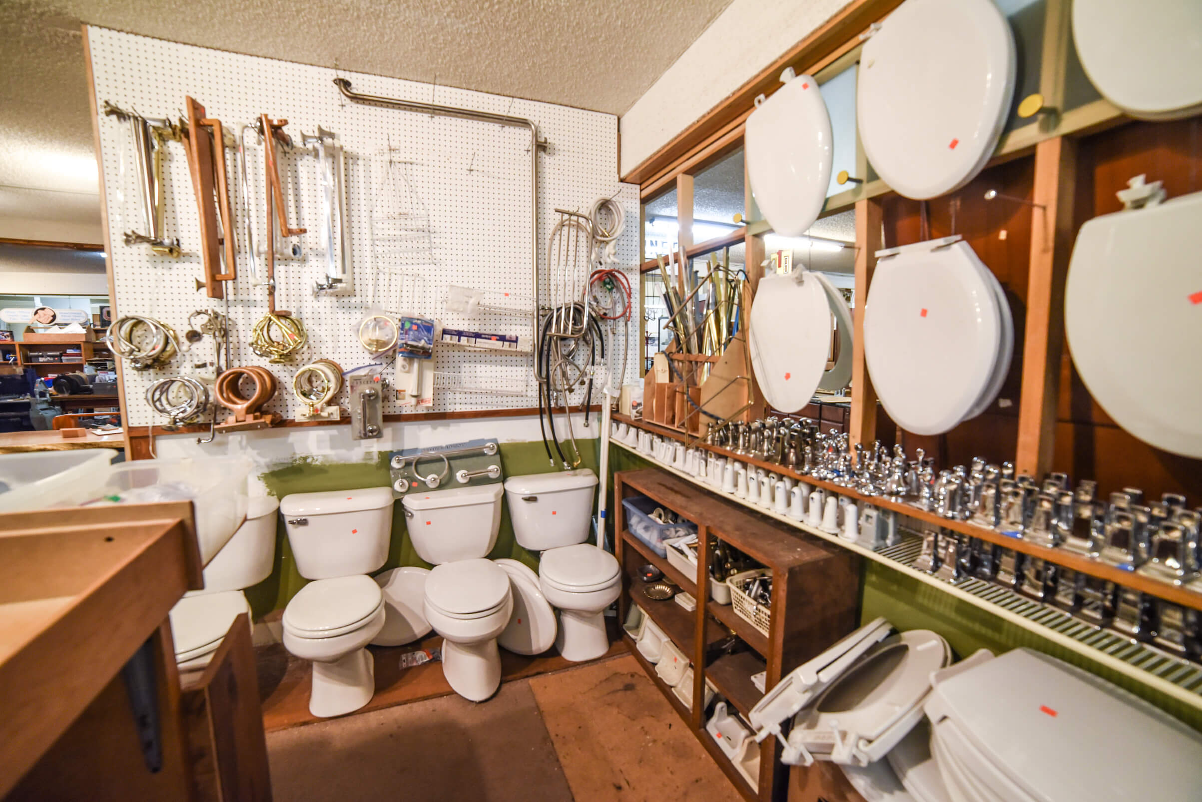 Our plumbing section has plenty of used toilets to choose from