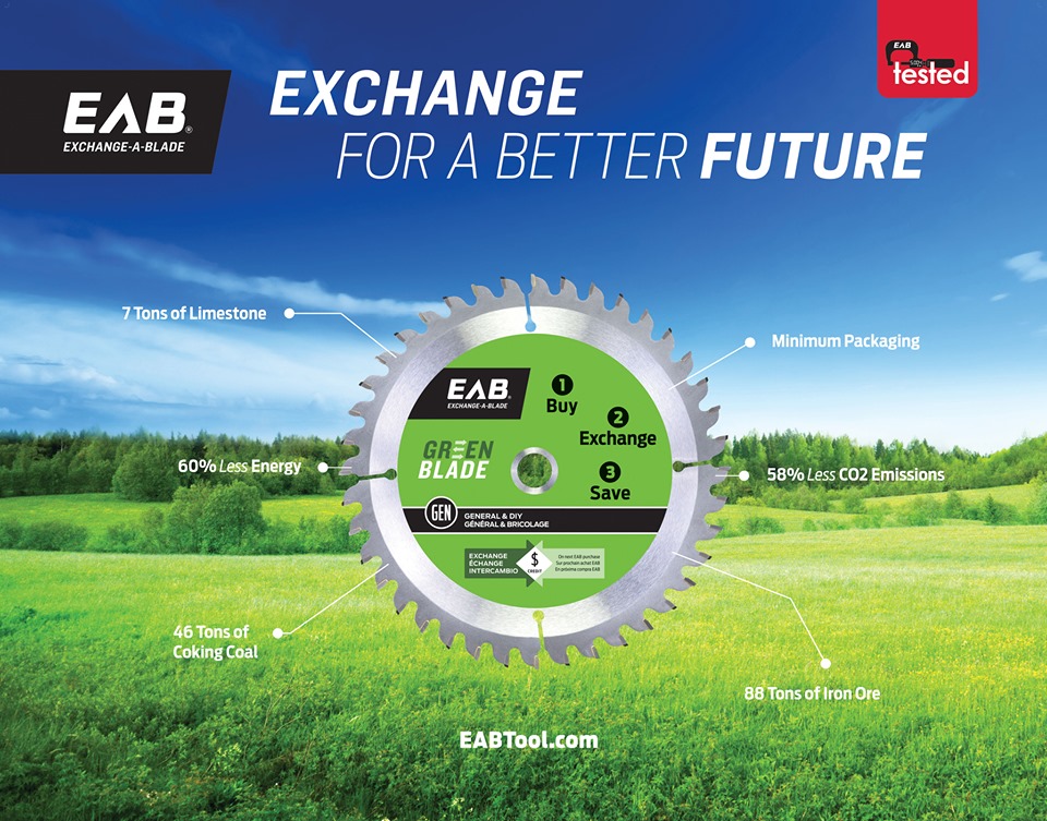 Exchange a blade sustainable tools